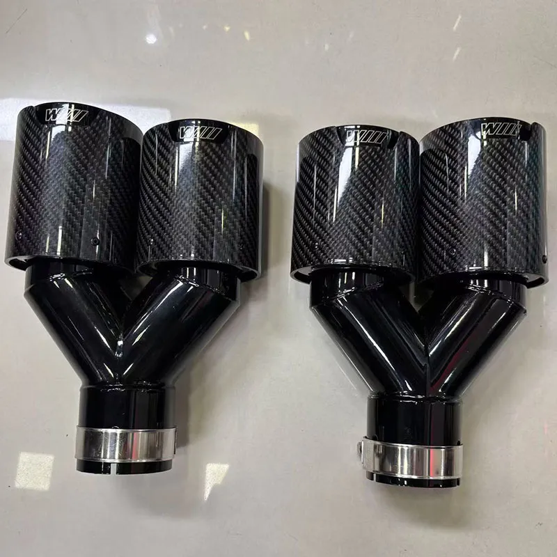 Глянцевый углепластиковый выхлопной наконечник (4)